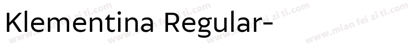 Klementina Regular字体转换